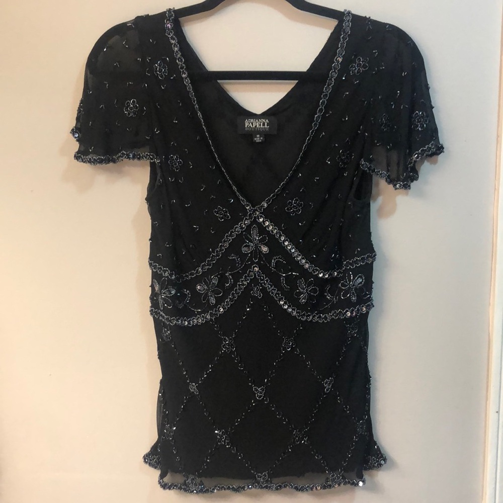 Adrianna Papell Boutique Evening Blouse…size Medium